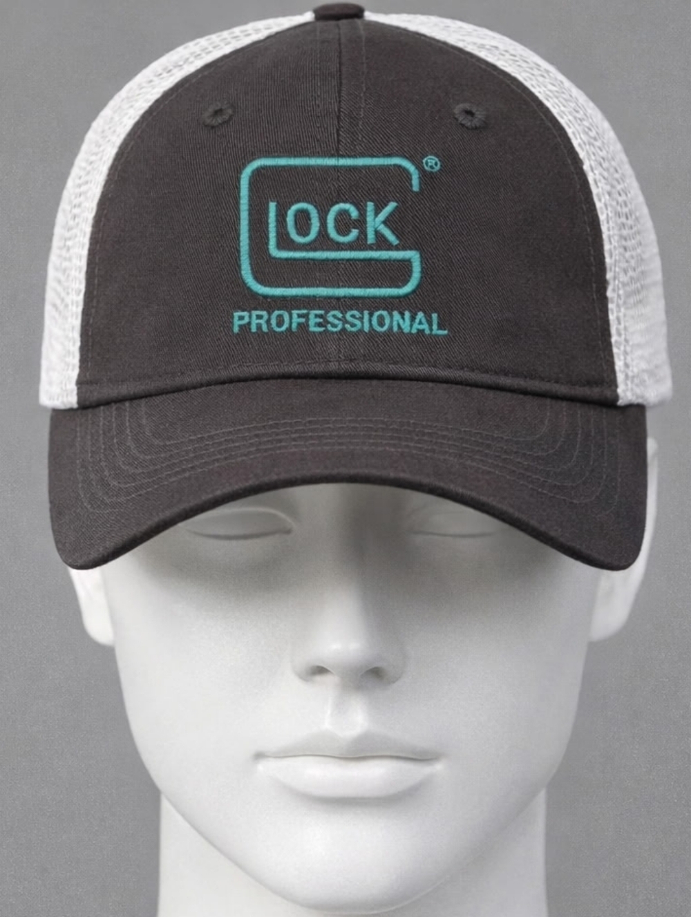GLOCK Professional Embroidered Mesh Back Cap - Brown & White